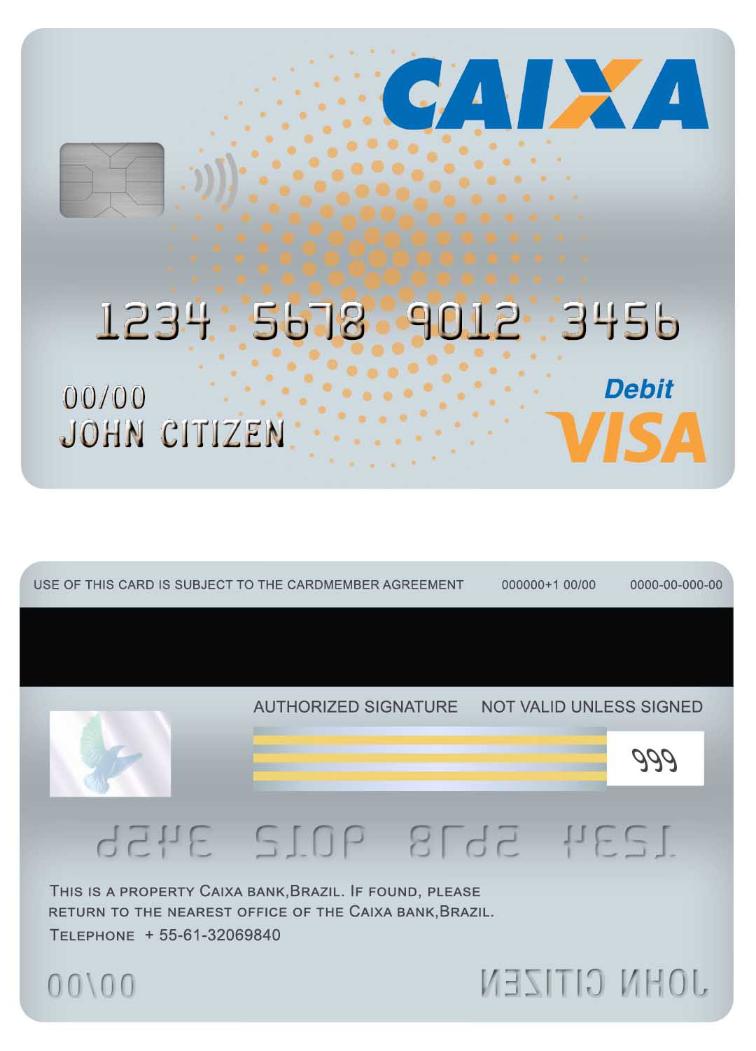 Brazil Caixa bank visa debit card